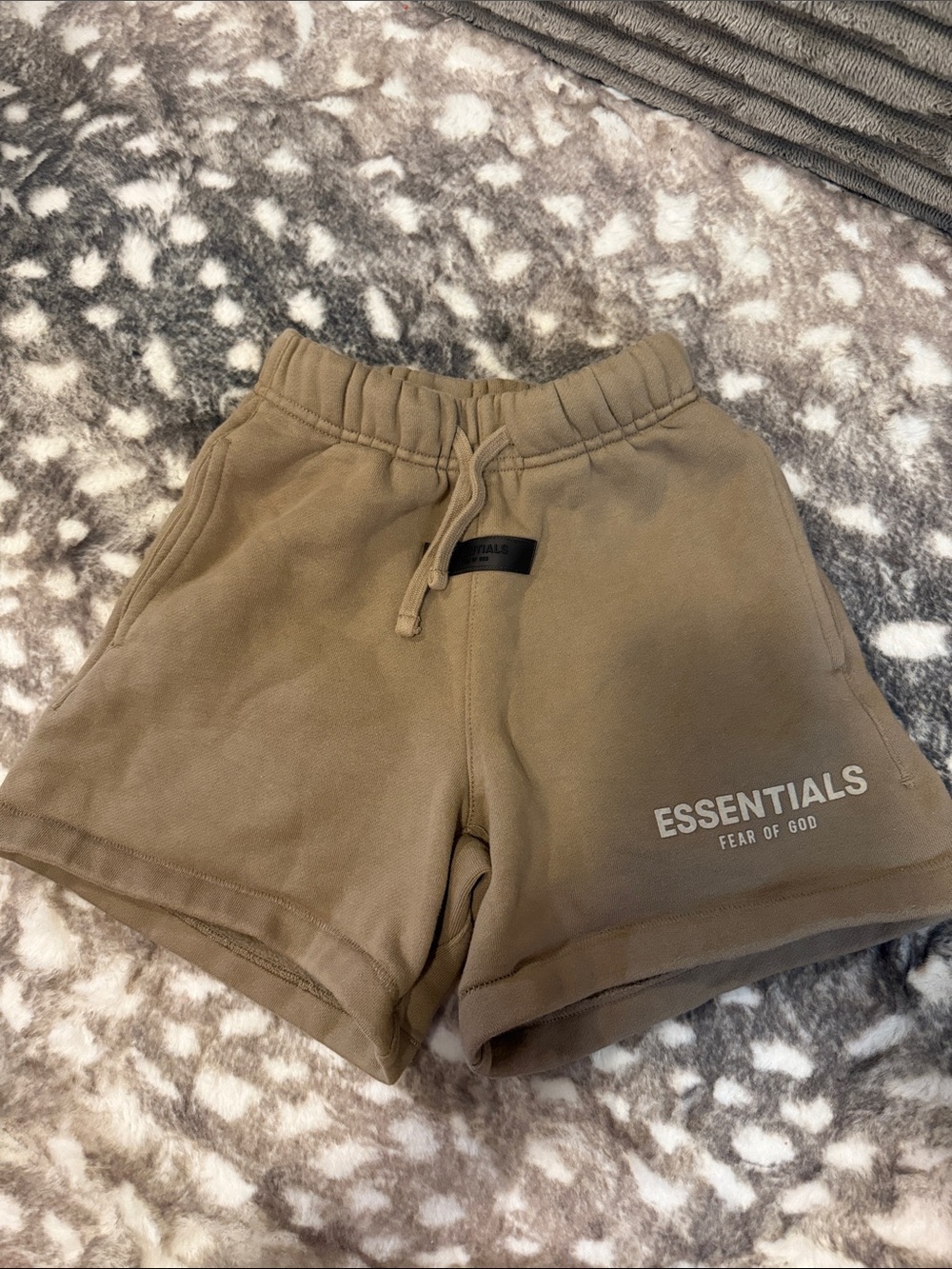Fear of God ESSENTIALS Kids Taupe Athletic Shorts